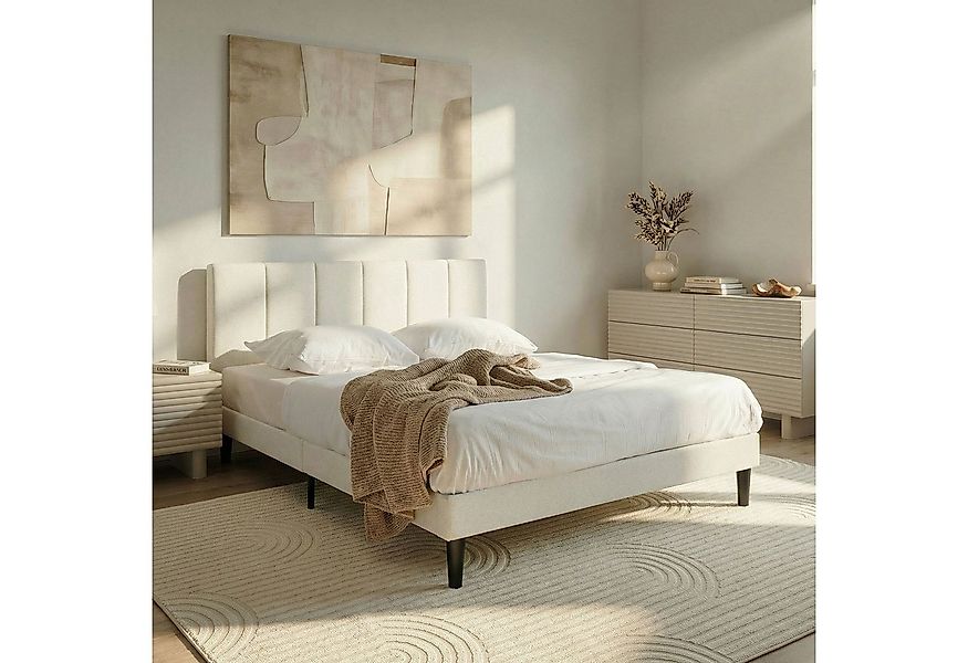 IDIMEX Polsterbett OLBIA, Bett 140x200 cm mit Stoffbezug in Leinenoptik, in günstig online kaufen