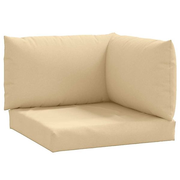 vidaXL Sitzauflage Palettenkissen 3-tlg. Melange Beige günstig online kaufen