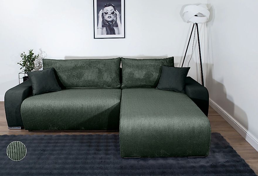 COLLECTION AB Ecksofa "Pia, L-Form, Breite 237 cm, mit Schlaffunktion" inkl günstig online kaufen