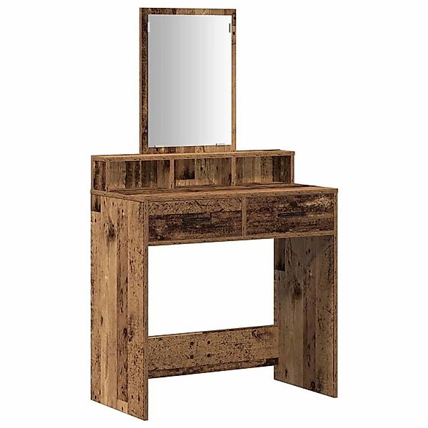 vidaXL Schminktisch mit Regal Altholz 79 x 41 x 140 cm Holzwerkstoff 865143 günstig online kaufen