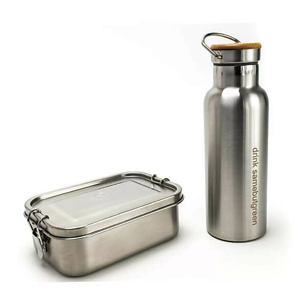Kleines Thermo Set: 800 Ml Edelstahl Lunchbox Und 0,5 l Thermo Trinkflasche günstig online kaufen
