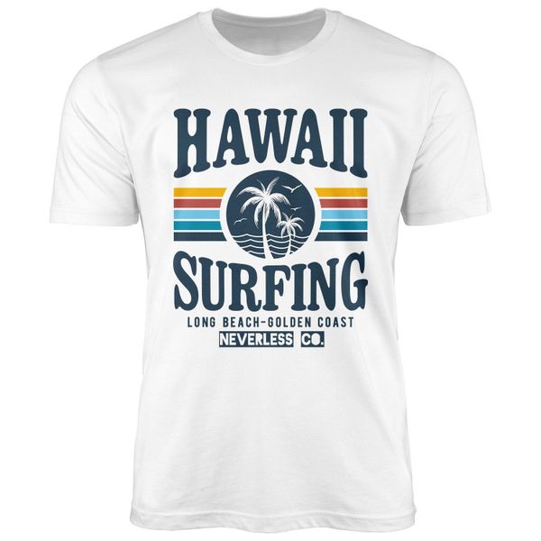 Neverless Print-Shirt Herren T-Shirt Hawaii Surfing günstig online kaufen