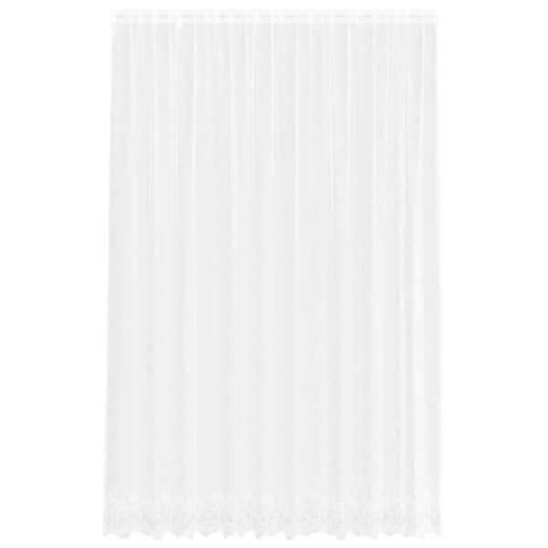 vidaXL Spitzenvorhang mit Vorhängen Weiß 300x300cm Polyester 4107786 günstig online kaufen