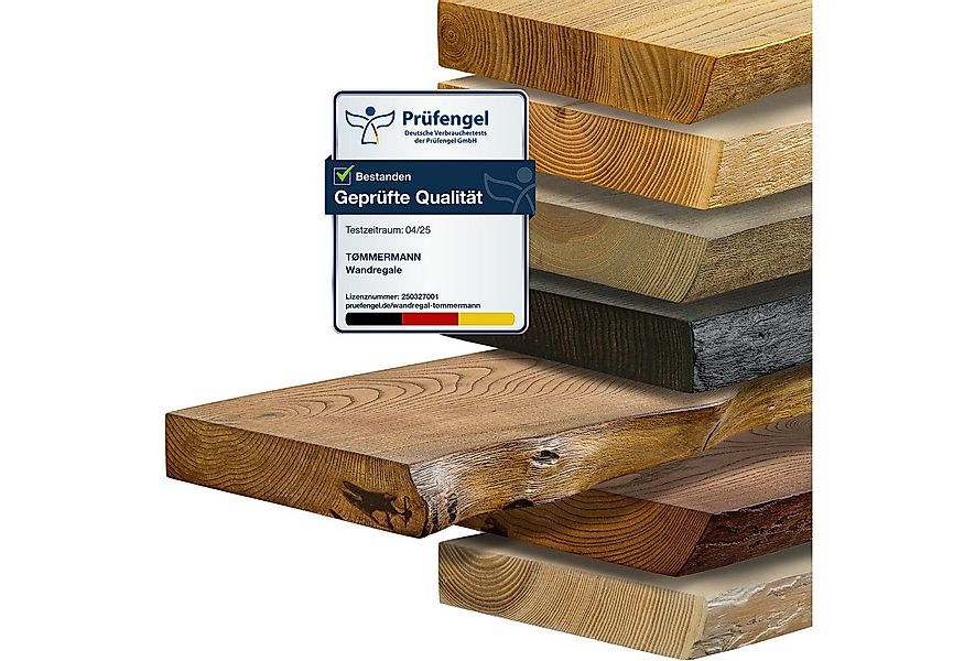 tømmermann Wandregal Schweberegal Holzregal mit Baumkante - Hängeregal aus günstig online kaufen