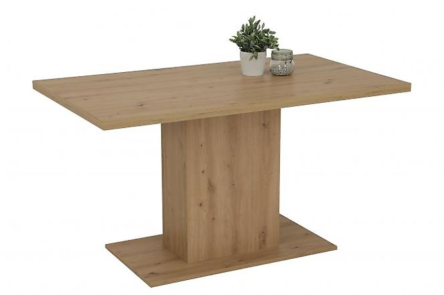 Säulentisch 138x80 LINN-T von Hela Artisan Eiche günstig online kaufen