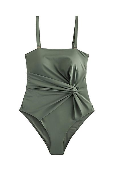 Next Badeanzug Bauchformender Bandeau-Badeanzug mit Twist-Detail (1-St) günstig online kaufen
