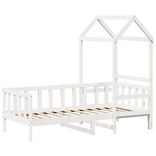 vidaXL Bett Tagesbett mit Dach Weiß 90x190 cm Massivholz Kiefer günstig online kaufen