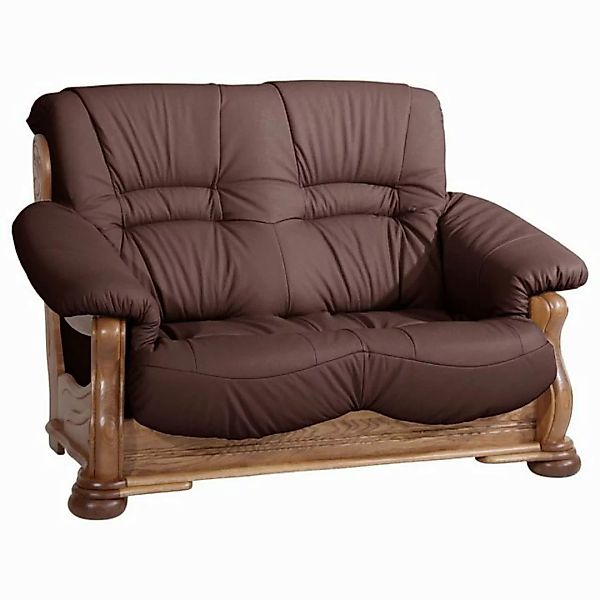 58 aufm Kessel Sofa 2-Sitzer Katlin Bezug Echtleder Eiche rustikal P43 / ro günstig online kaufen