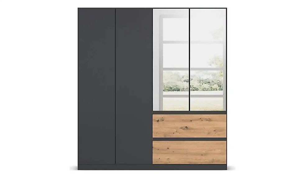 Drehtürenschrank   Jamila ¦ grau ¦ Maße (cm): B: 181 H: 197 Schränke > Klei günstig online kaufen
