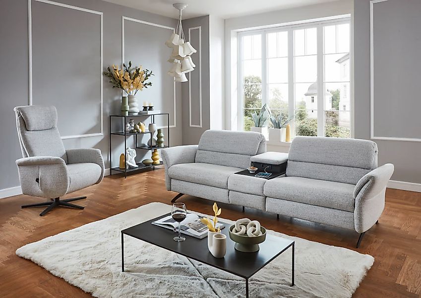Home affaire 3-Sitzer "Bellaria, inklusive 2x Relaxfunktion motorisch mit H günstig online kaufen