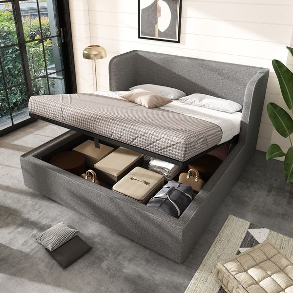 Flieks Polsterbett, Hydraulisches Stauraumbett 180×200cm mit günstig online kaufen