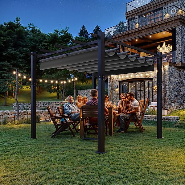 GUNJI Pavillon Gartenlaube 3*3/3*4 Aluminium Rahmen günstig online kaufen