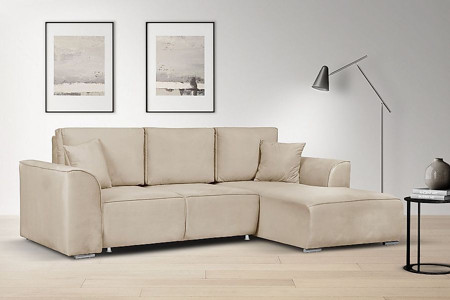 OTTO home Ecksofa "BEATRICE optionale Schlafsofa mit Bettkasten, B/T/H: 265 günstig online kaufen