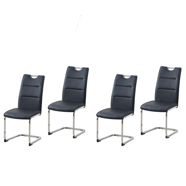 HTI-Line Freischwinger Schwingstuhl 4er Set PU günstig online kaufen