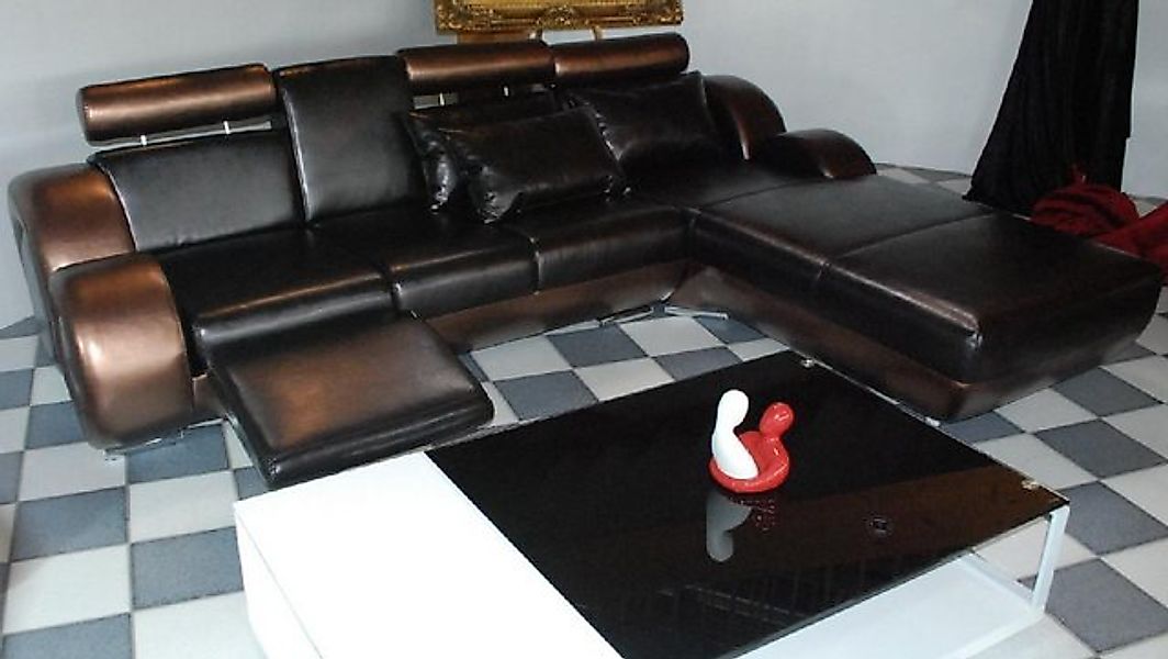 JVmoebel Ecksofa Elegante Designer Eckcouch Berlin II Ledersofa +USB,Sofa C günstig online kaufen