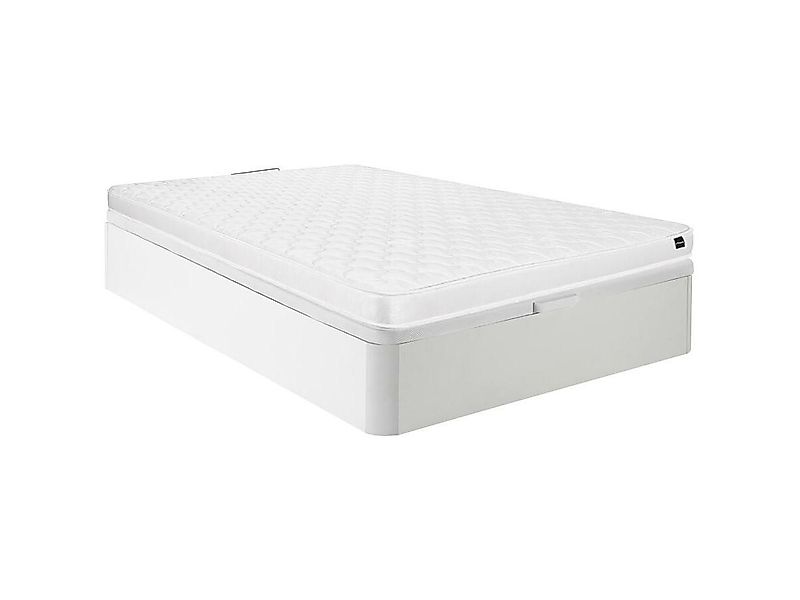 Set aus Bettgestell mit Bettkasten + Schaumstoffmatratze - 120 x 200 cm - S günstig online kaufen