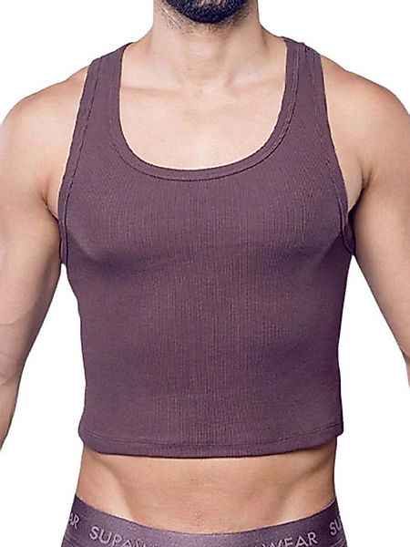 Supawear Tanktop Supawear Ribbed Cropped Singlet Tank Top Peppercorn günstig online kaufen