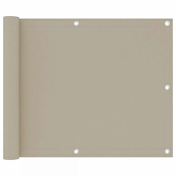 Balkon-sichtschutz Beige 75x500 Cm Oxford-gewebe günstig online kaufen