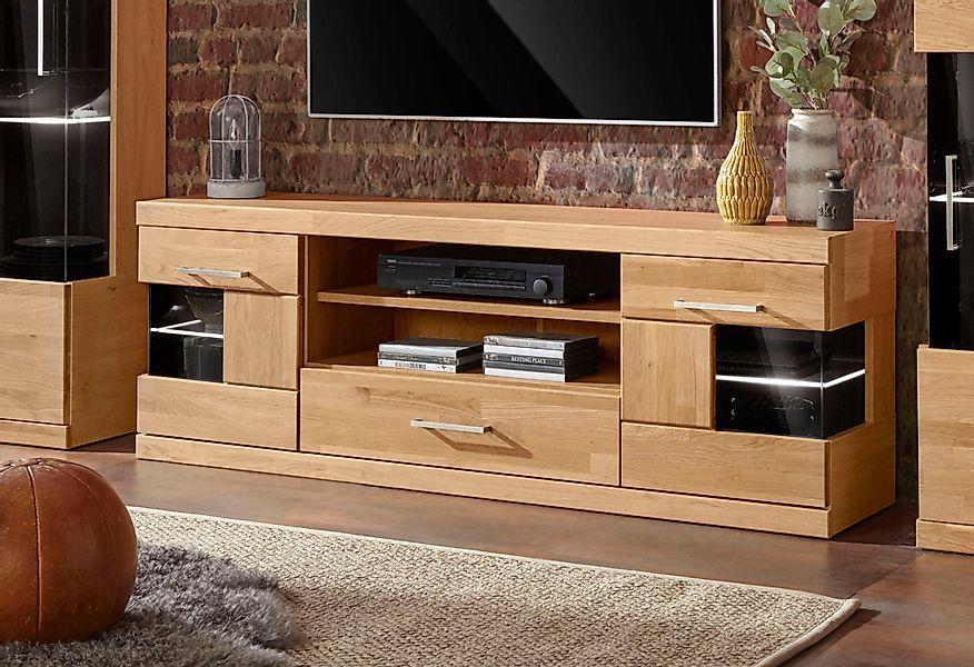 Home affaire Lowboard Ribe,160cm breit,55cm hoch,Oberplatte günstig online kaufen