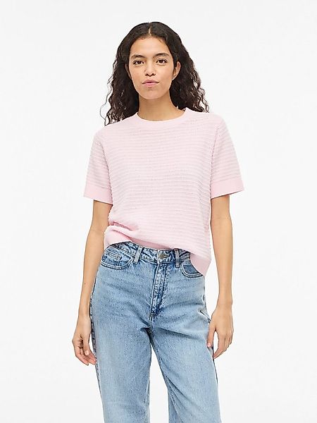Vila Kurzarmpullover VILOLLO O-NECK S/S DETAIL KNIT TOP- NOOS günstig online kaufen