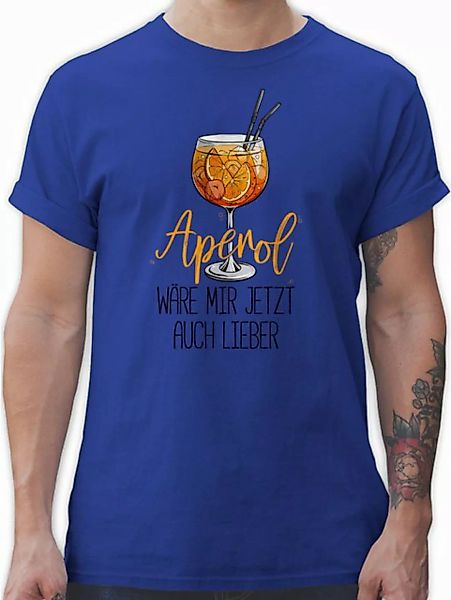 Shirtracer T-Shirt Aperol wäre mir jetzt auch lieber I Lustige Geschenke Ap günstig online kaufen