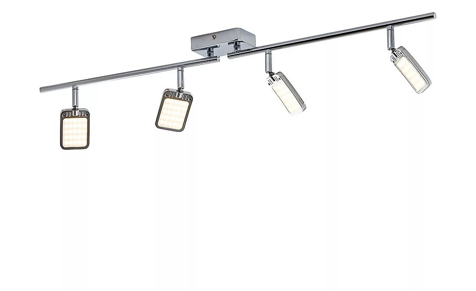 Paul Neuhaus LED- Deckenstrahler, 4-flammig, chrom, Kopf eckig - silber - 8 günstig online kaufen