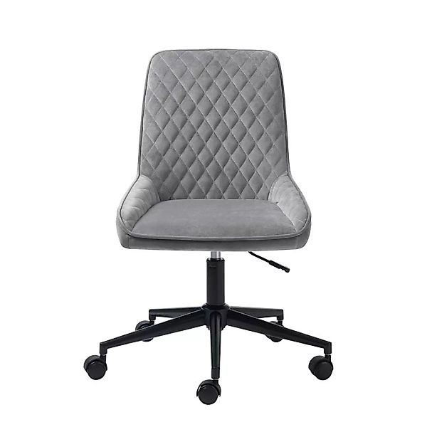 Schreibtischstuhl in Grau und Schwarz höhenverstellbarem Sitz günstig online kaufen
