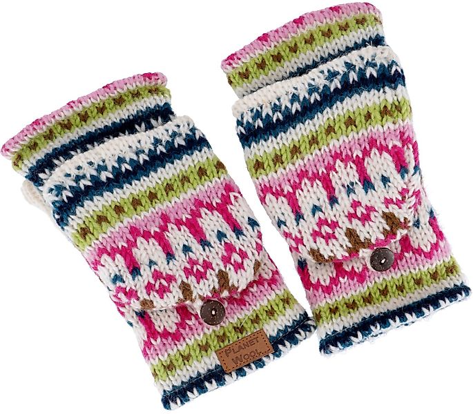 Guru-Shop Strickhandschuhe Handgestrickte Handschuhe, Klapphandschuhe.. günstig online kaufen