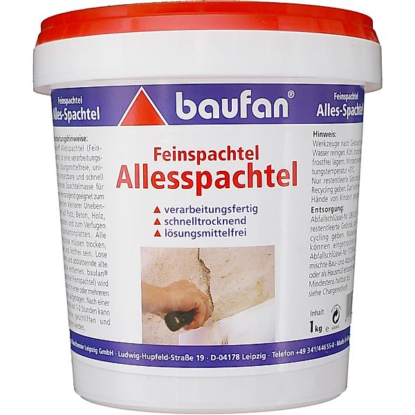 baufan® Spachtelmasse Alles-Spachtel Feinspachtel Ausbessern & Glätten, 1 k günstig online kaufen
