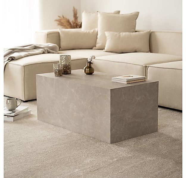 HOME DELUXE Couchtisch Marmor AMIRI L - 95 x 40 x 50 cm, Marmoroptik, Wohnz günstig online kaufen