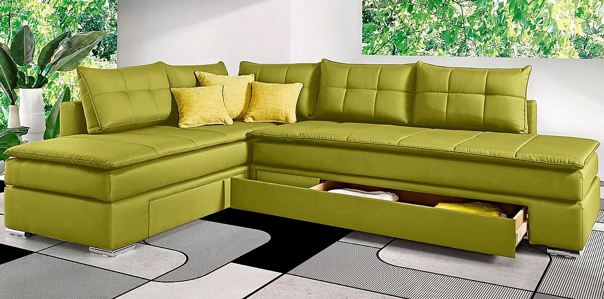 INOSIGN Ecksofa "Night & Day L-Form, B: 304 cm", mit Bettfunktion, Bettkast günstig online kaufen