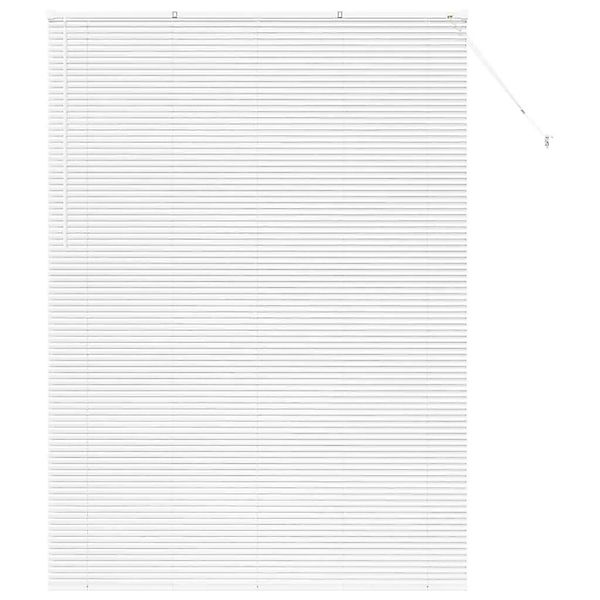 vidaXL Balkenjalousien mit Vorhängen Weiß 220 x 155 cm Aluminium 42006033 günstig online kaufen