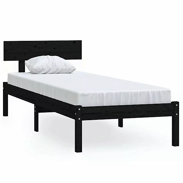 Vidaxl Massivholzbett Schwarz Kiefer 100x200 Cm günstig online kaufen