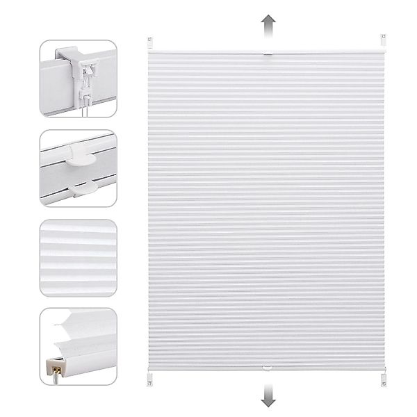 Sekey Plissee Sonnenschutzrollo ohne Bohren Verspannt günstig online kaufen