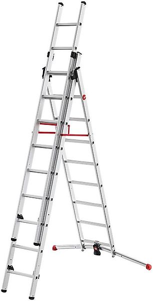 Hailo Anlegeleiter S100 ProfiLOT, Aluminium Kombileiter 3-teilig 2x9 + 1x8 günstig online kaufen