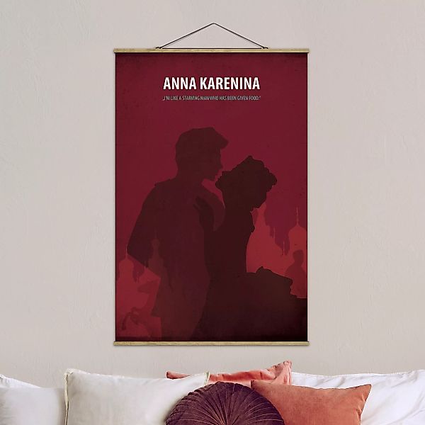 Stoffbild Portrait mit Posterleisten - Hochformat Filmposter Anna Karenina günstig online kaufen