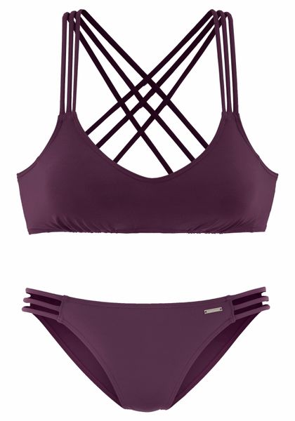 Bruno Banani Bustier-Bikini mit Zierbändern günstig online kaufen