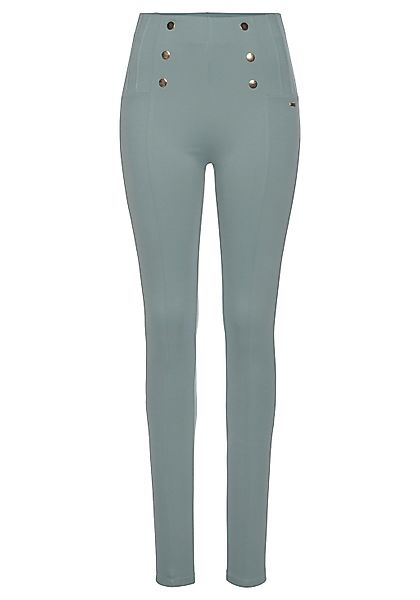 LASCANA Highwaist Leggings mit Zierknöpfen günstig online kaufen