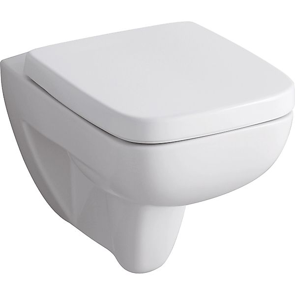 Geberit Tiefspül Wand-WC-Set Renova Plan Spülrandlos Inkl. WC-Sitz Weiß günstig online kaufen