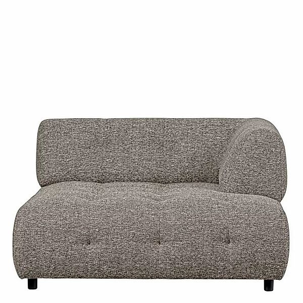 Modulares Sofa Element in Graubraun grob meliert Strukturstoff günstig online kaufen