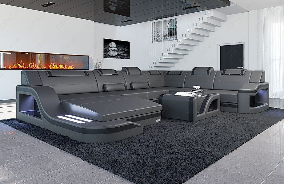 Sofa Dreams Wohnlandschaft XXL Ledersofa Palermo günstig online kaufen