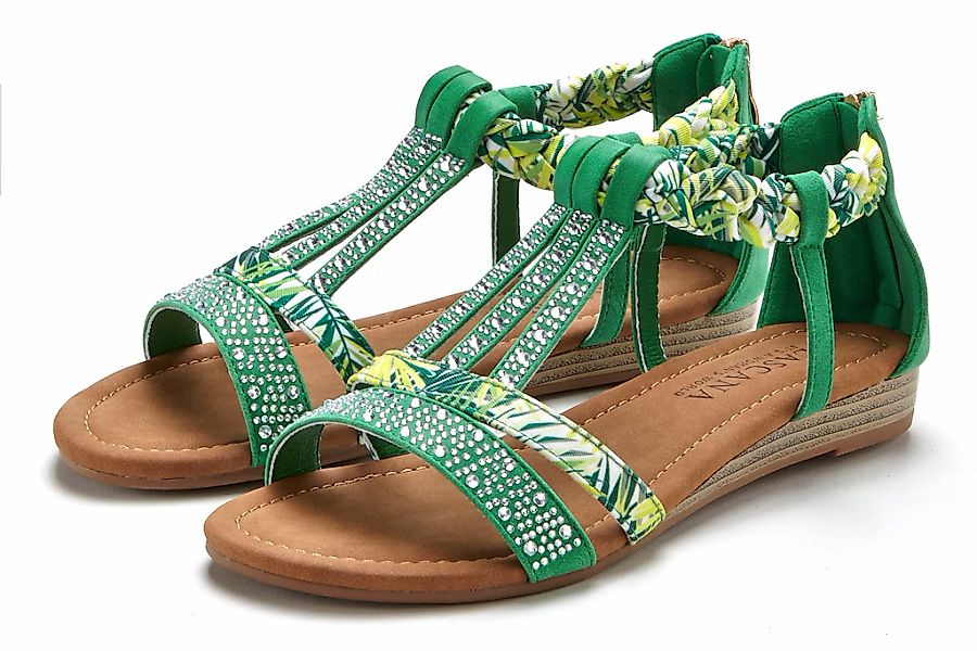 LASCANA Sandale "Sommerschuh, Sandalette," mit kleinem Keilabsatz, mit Reiß günstig online kaufen
