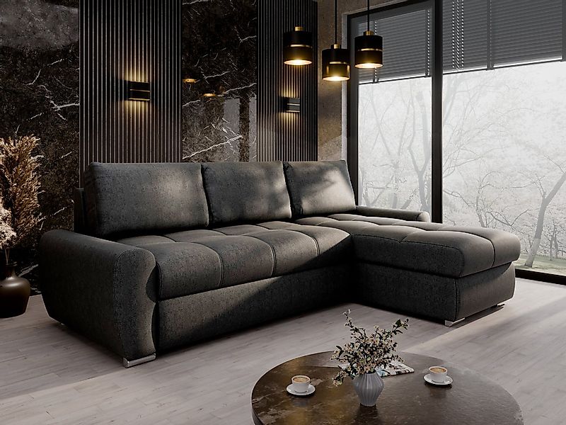 PANDA MÖBEL GmbH Ecksofa Ecksofa LUNAR Schlafsofa mit Bettkasten günstig online kaufen