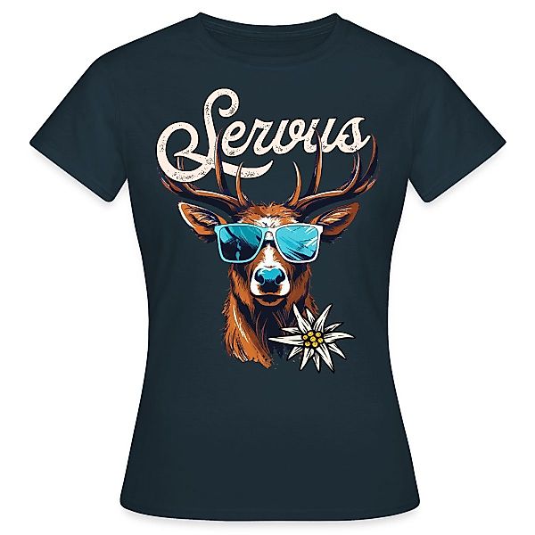 Spreadshirt T-Shirt Servus Hirsch Mit Sonnenbrille günstig online kaufen