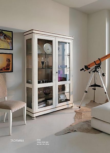 JVmoebel Vitrine Massive Holz Vitrinen Glas Schrank Echtholz Vitrine Wohnzi günstig online kaufen