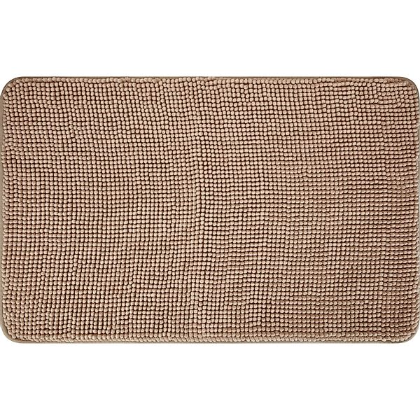 baliv Badematte 50 cm x 80 cm Polyester Beige günstig online kaufen