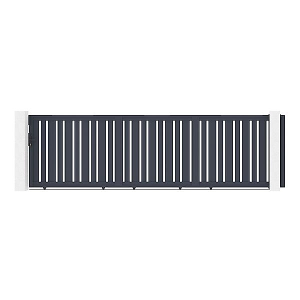 Casanoov Schiebetor 5M Veymont H 140Cm Aluminium & Tor Veymont H140 Grau günstig online kaufen