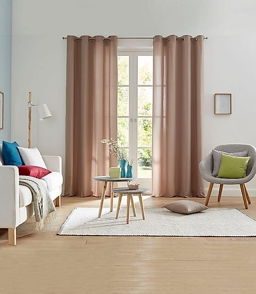 my home Vorhang Parry (2 St), Ösen, blickdicht, Polyester, 2-er Set, blickd günstig online kaufen