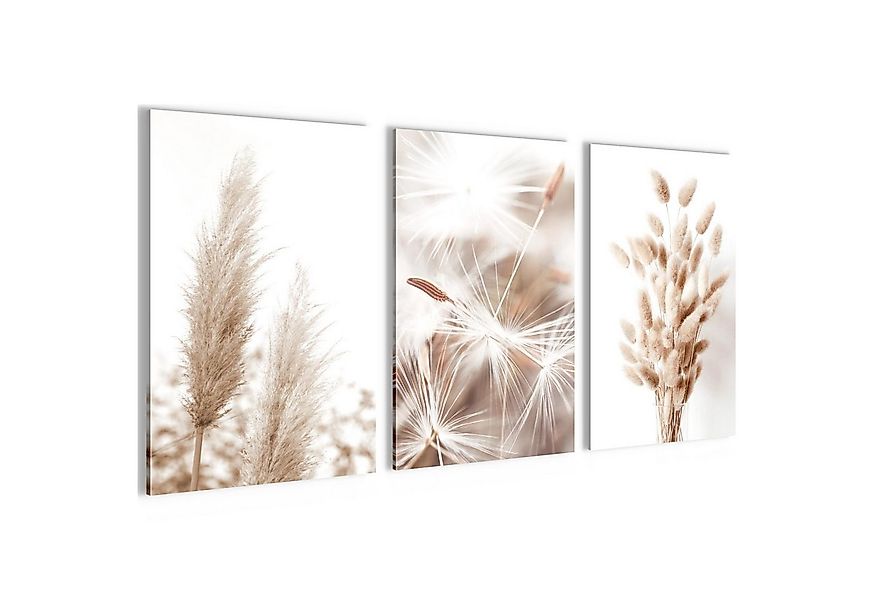 Novart Wandbild 3 Wandbilder Set Natur Wohnzimmer Deko Landschaft Berge Boh günstig online kaufen