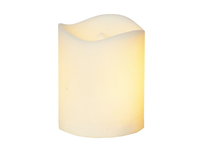 STAR TRADING LED-Kerze Flame (1-tlg), außen weiß Grabkerze 5x7cm Kunststoff günstig online kaufen